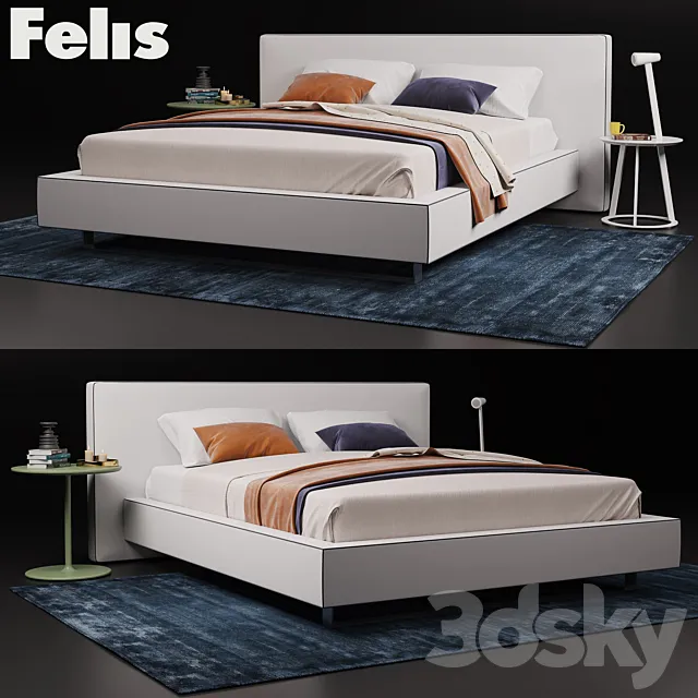 Bed Felis BOLTON 3DS Max - thumbnail 3