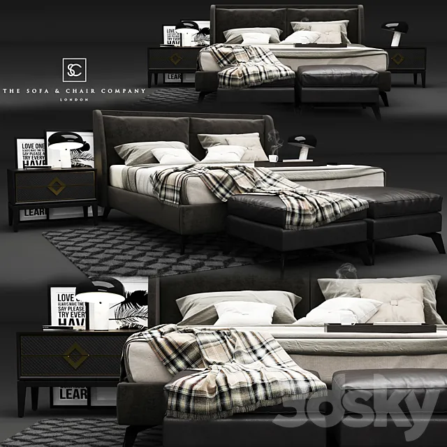 The Sofa and Chair Company – Enzo Bed 3DS Max - thumbnail 3