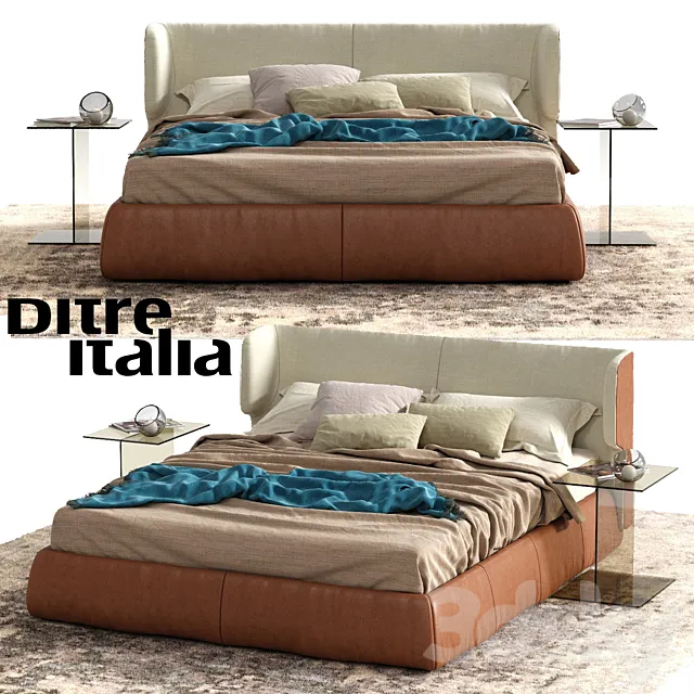 Ditre Italia CLAIRE Bed 3DS Max - thumbnail 3