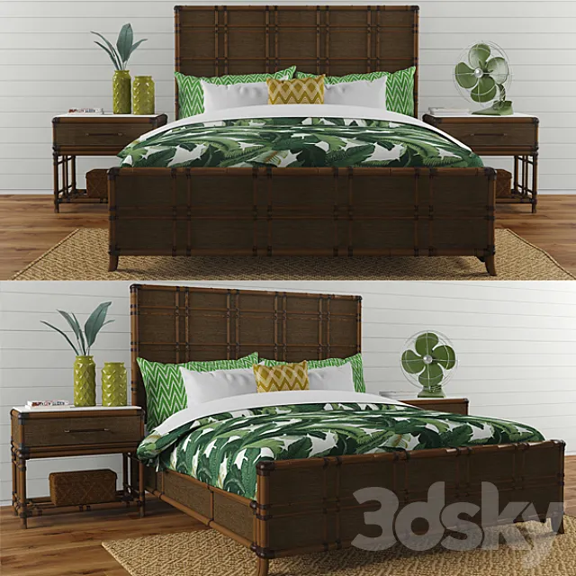 “Lexington “”Coco bay panel bed””” 3DS Max - thumbnail 3