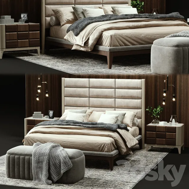Dall'Agnese DAMA Bed 3DS Max - thumbnail 3