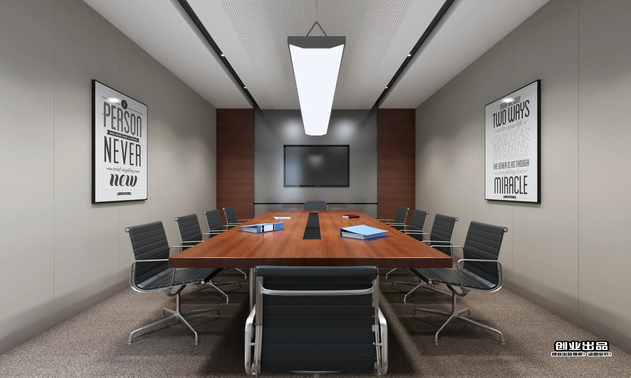 3D OFFICE INTERIOR (VRAY) – MEETING ROOM 3D SCENES – 026