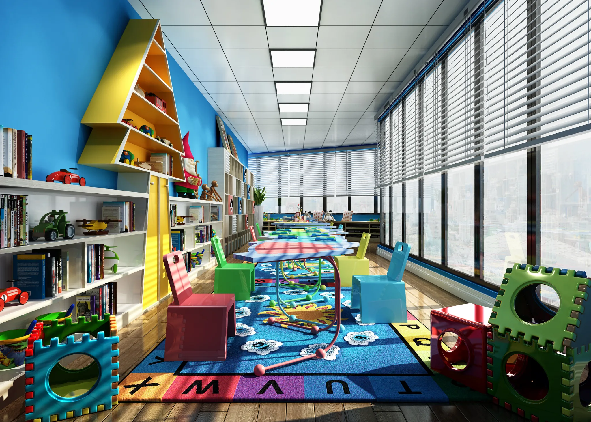 3D SCHOOL INTERIOR (VRAY) – KINDERGARTEN 3D SCENES – 051