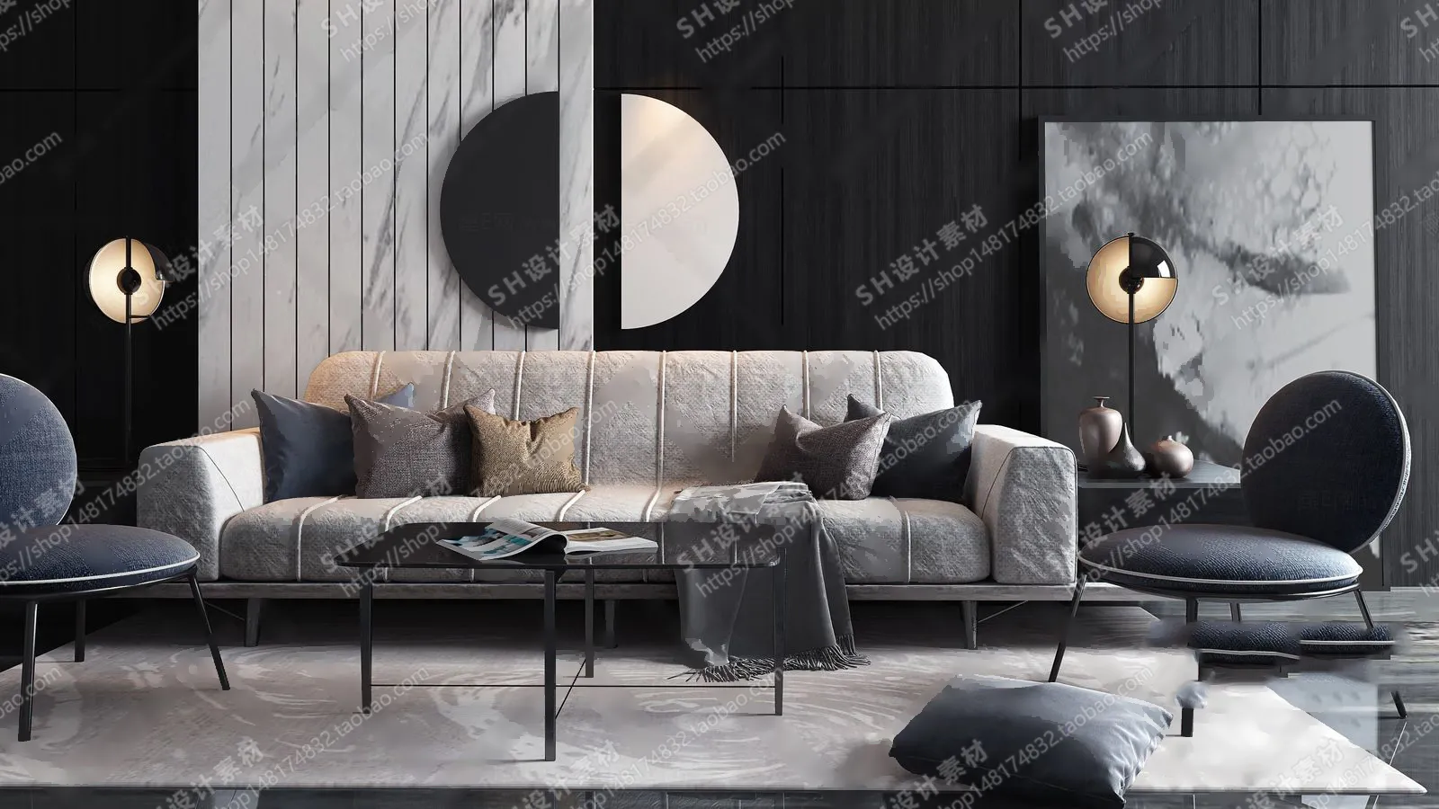 Modern Sofa – 3D Models – 0014