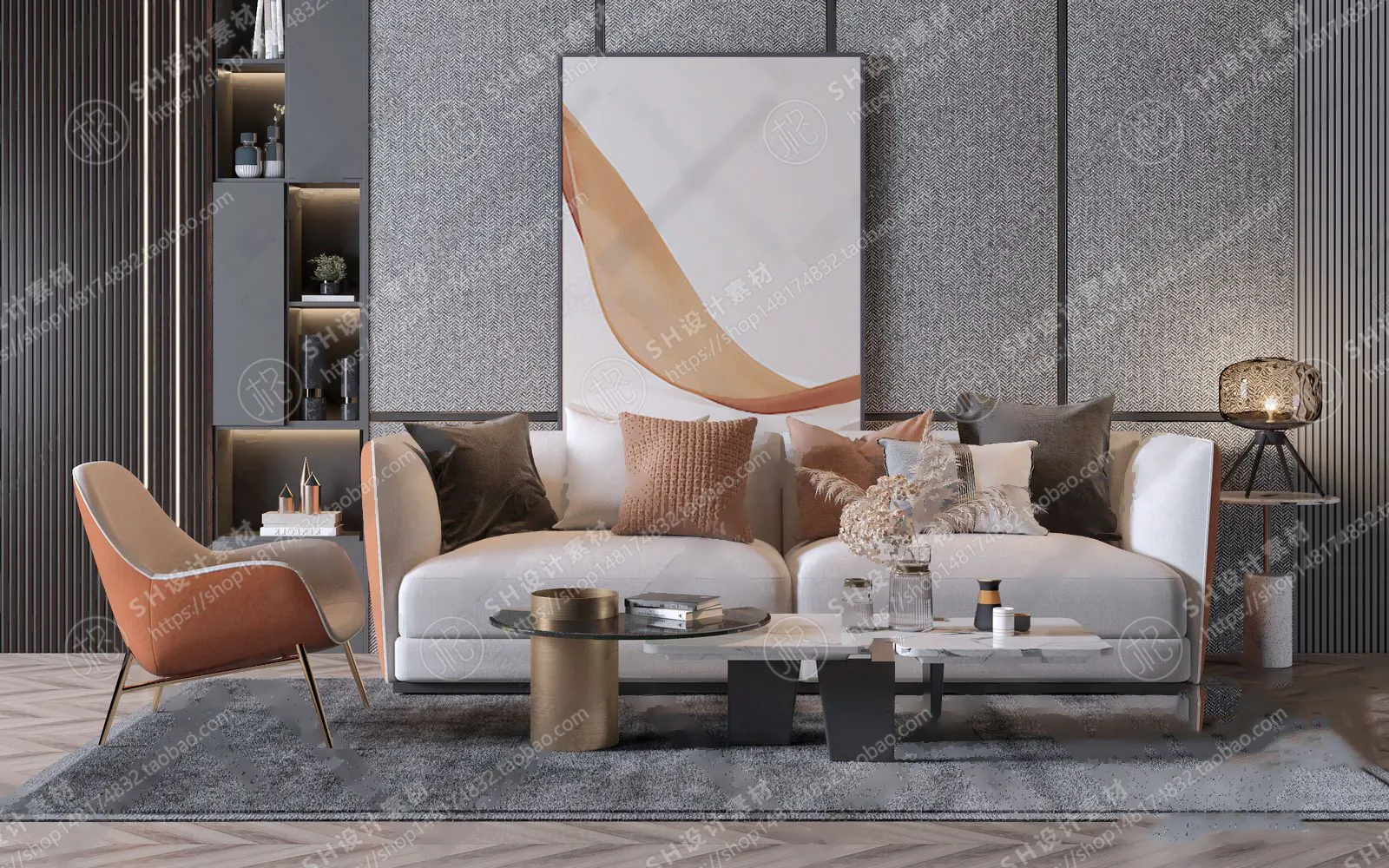 Modern Sofa – 3D Models – 0047