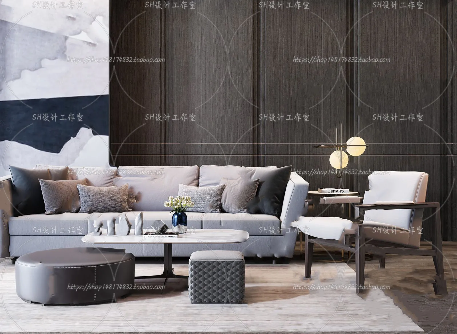 Modern Sofa – 3D Models – 0076