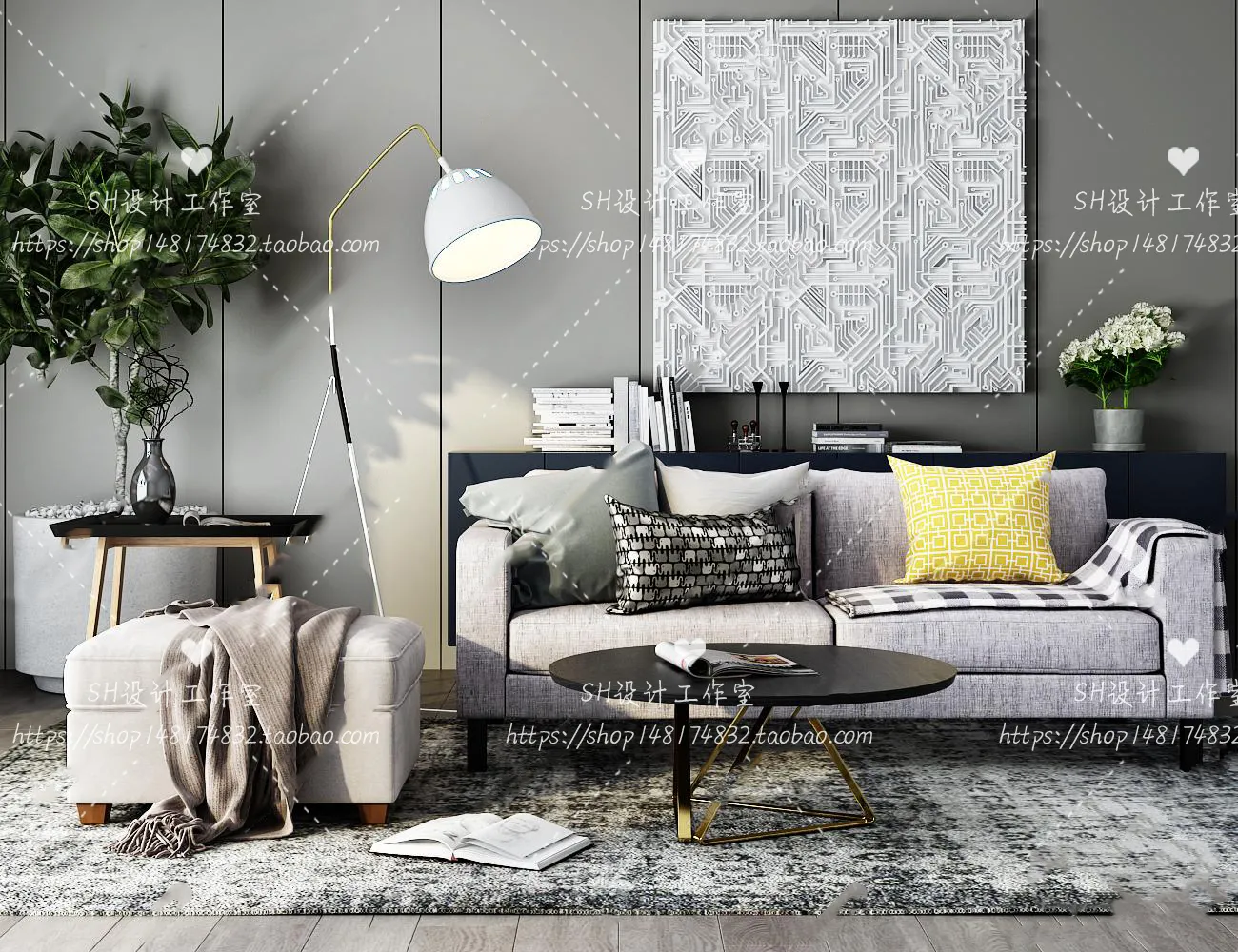 Modern Sofa – 3D Models – 0200
