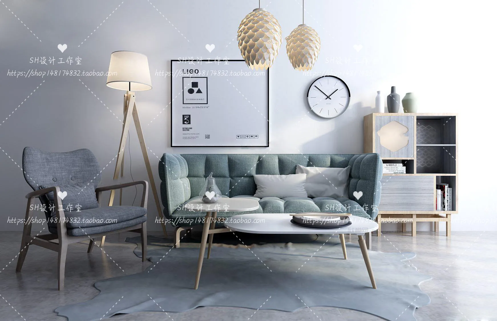 Modern Sofa – 3D Models – 0209