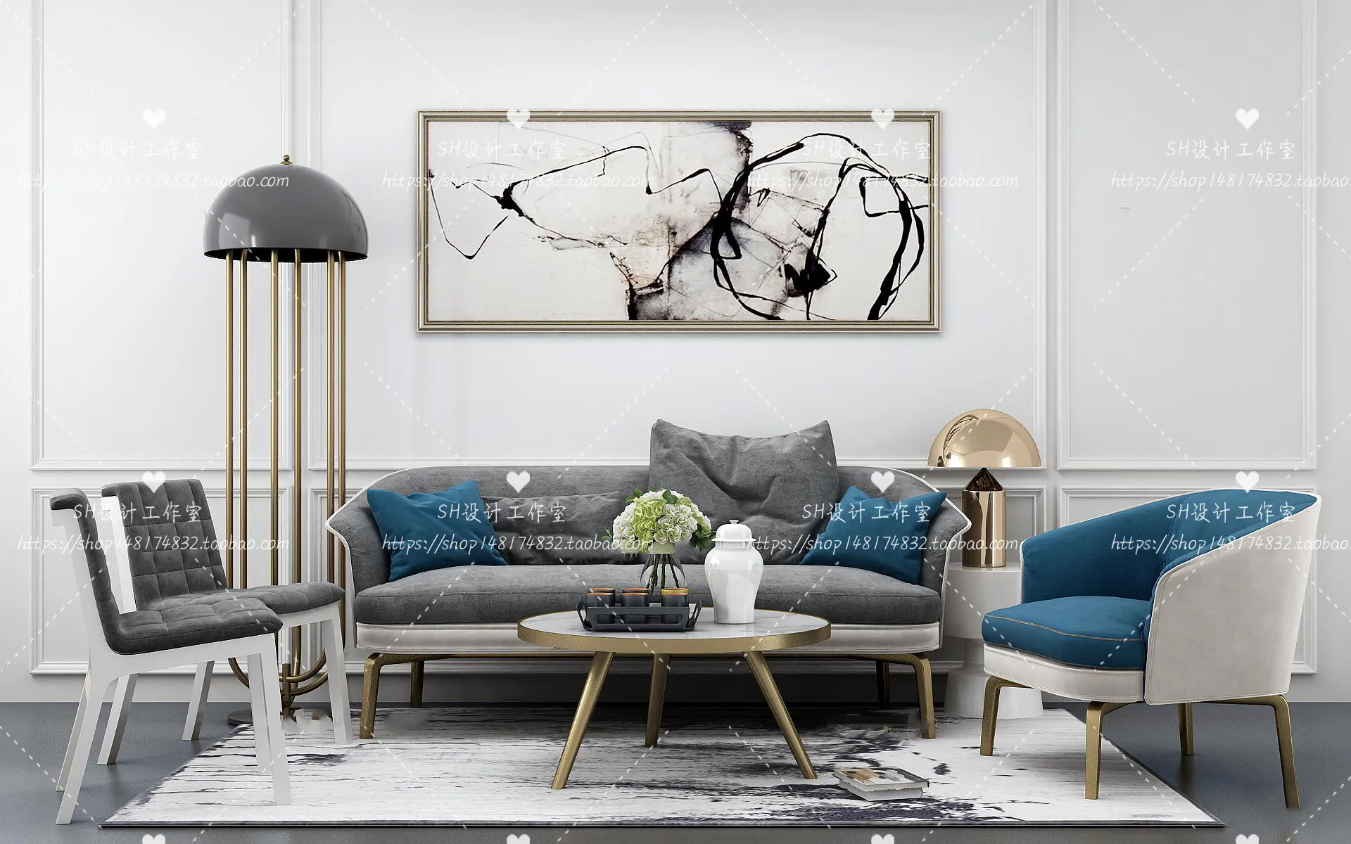 Modern Sofa – 3D Models – 0211