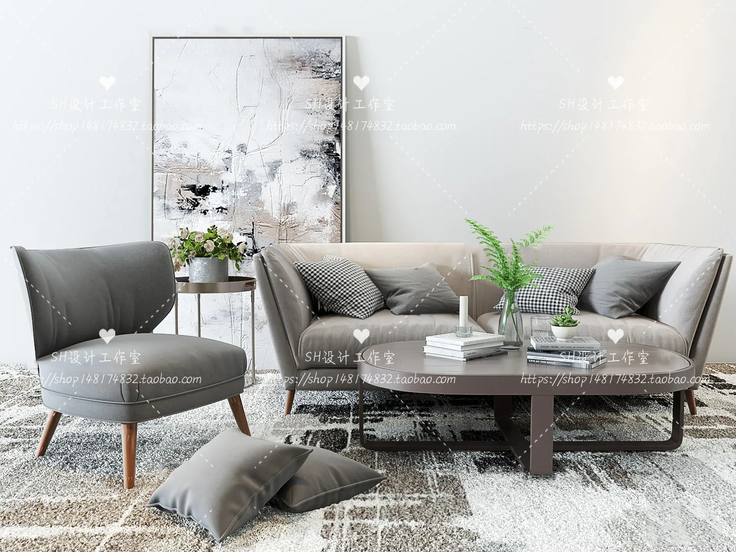 Modern Sofa – 3D Models – 0215