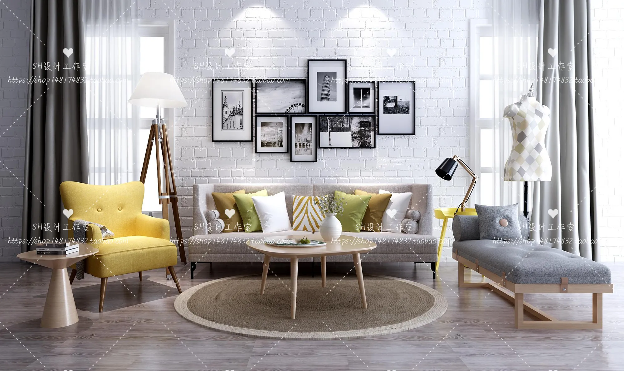 Modern Sofa – 3D Models – 0221