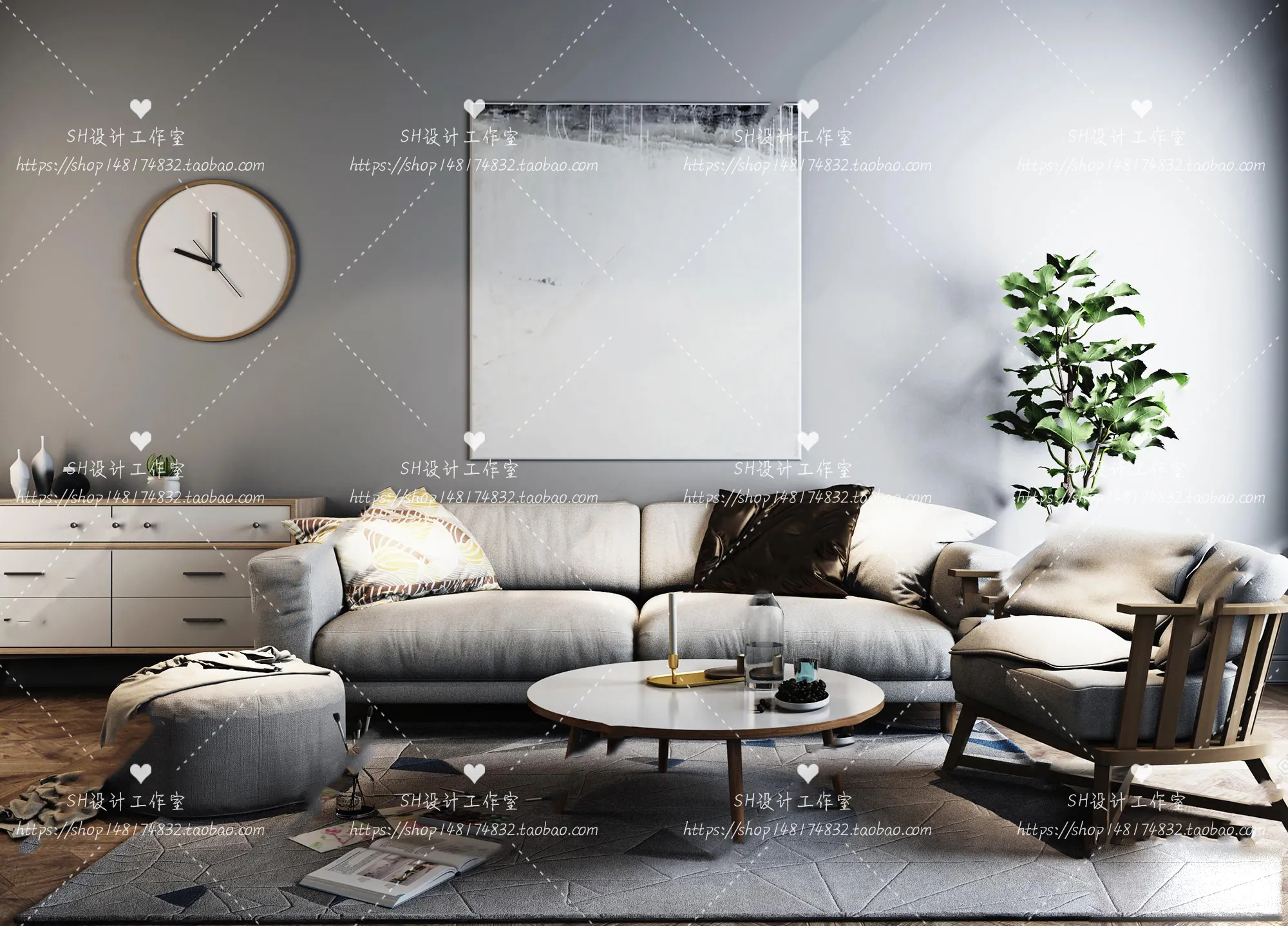 Modern Sofa – 3D Models – 0224