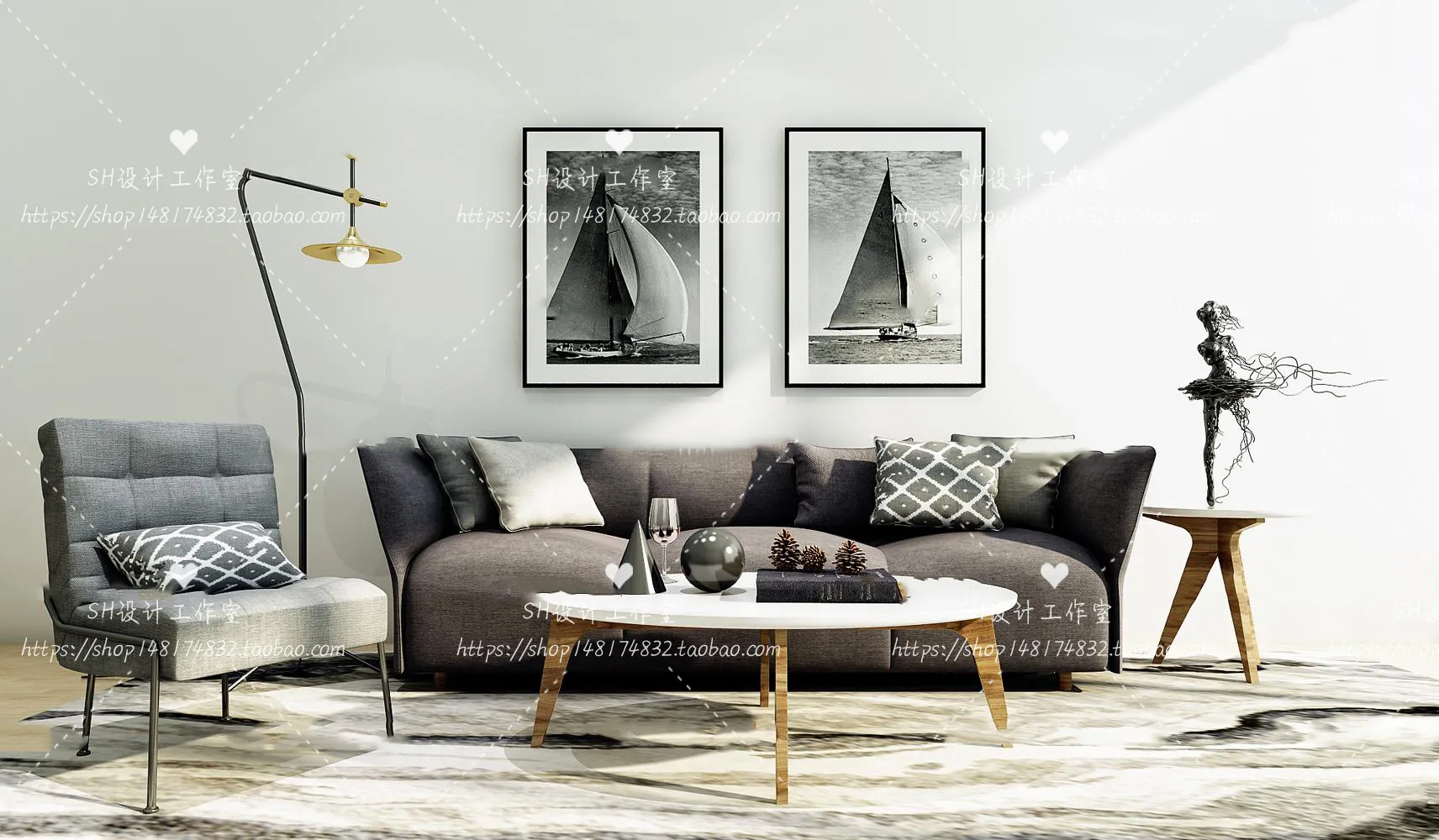 Modern Sofa – 3D Models – 0242