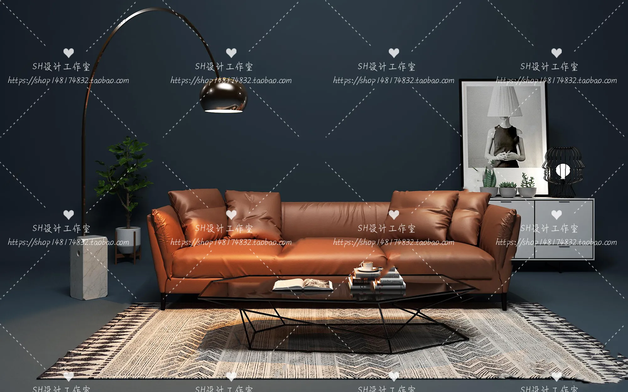 Modern Sofa – 3D Models – 0250