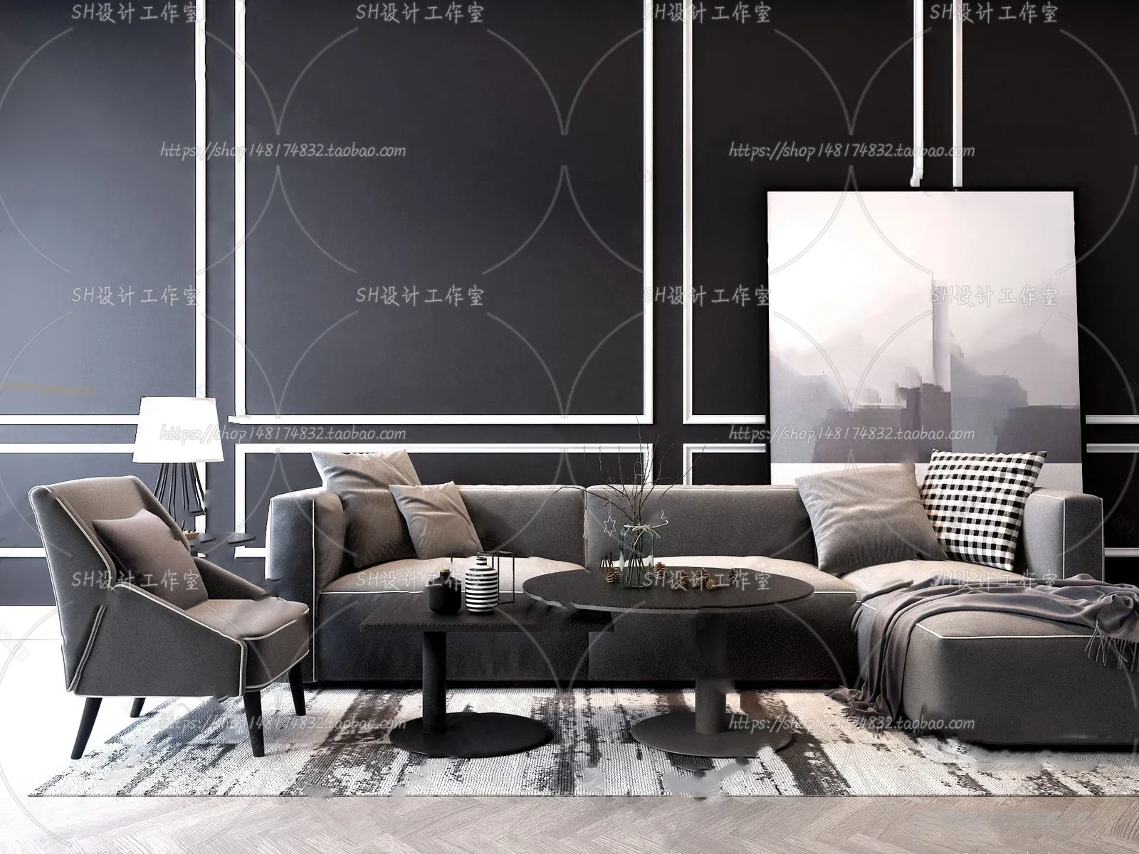 Modern Sofa – 3D Models – 0283