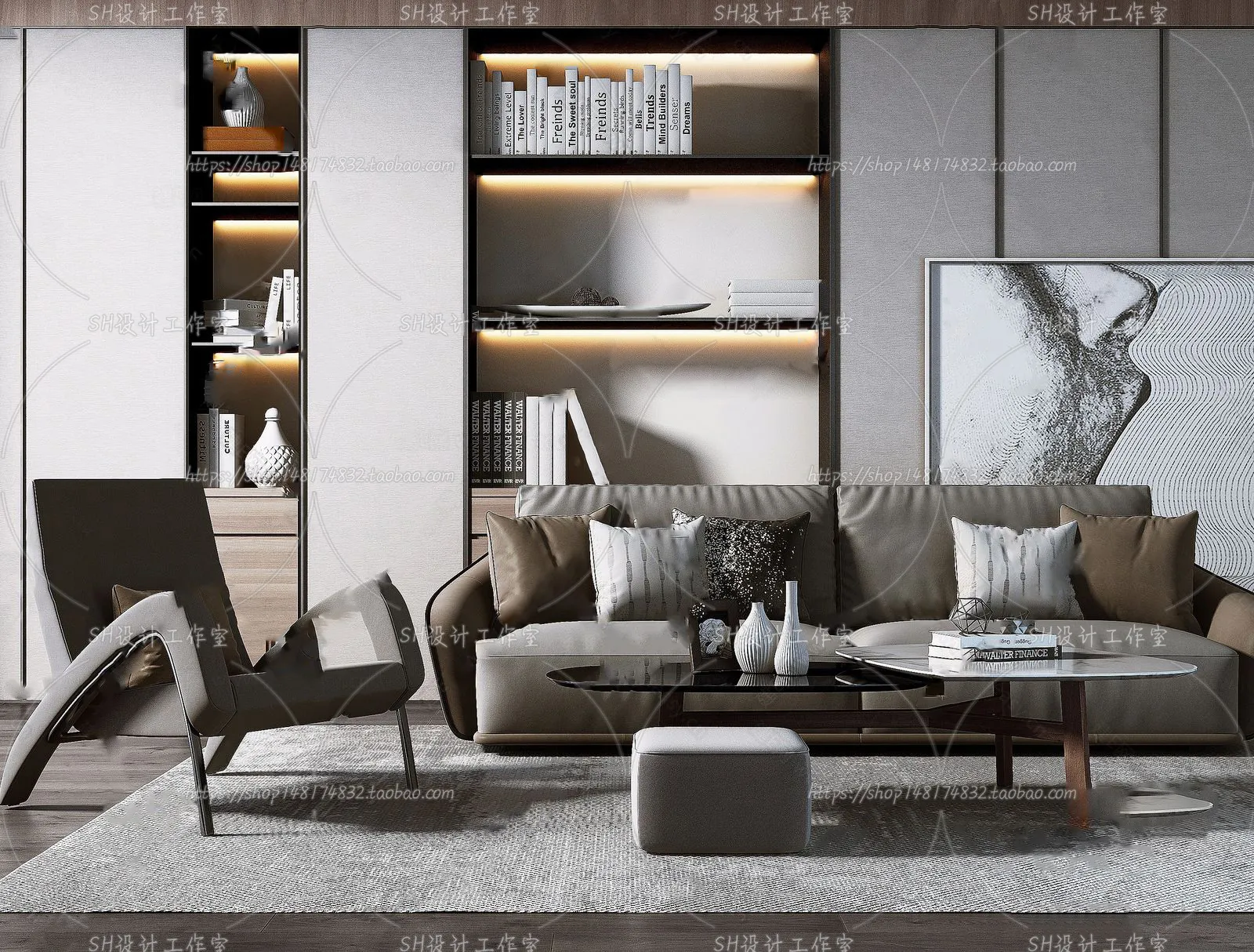 Modern Sofa – 3D Models – 0285