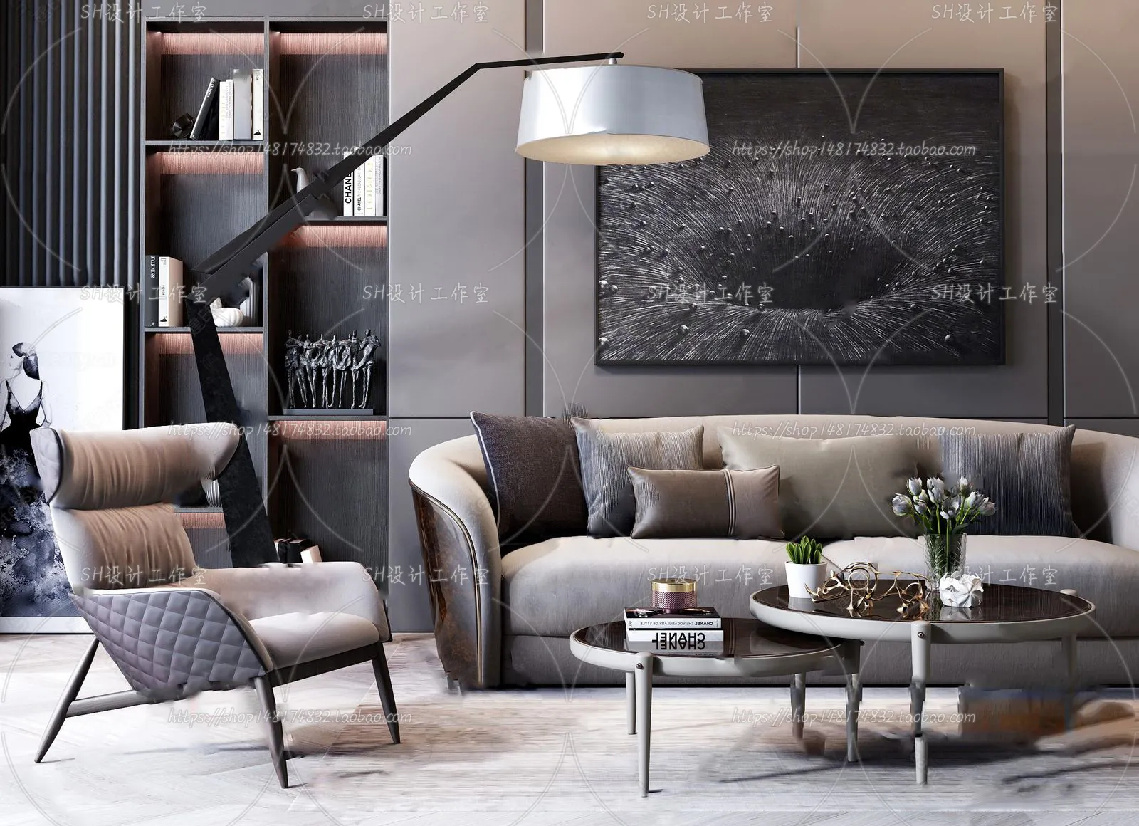 Modern Sofa – 3D Models – 0286