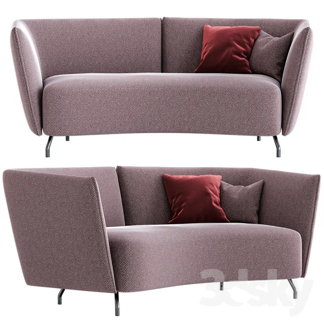 Bonaldo arno sofa 3DS Max - thumbnail 3