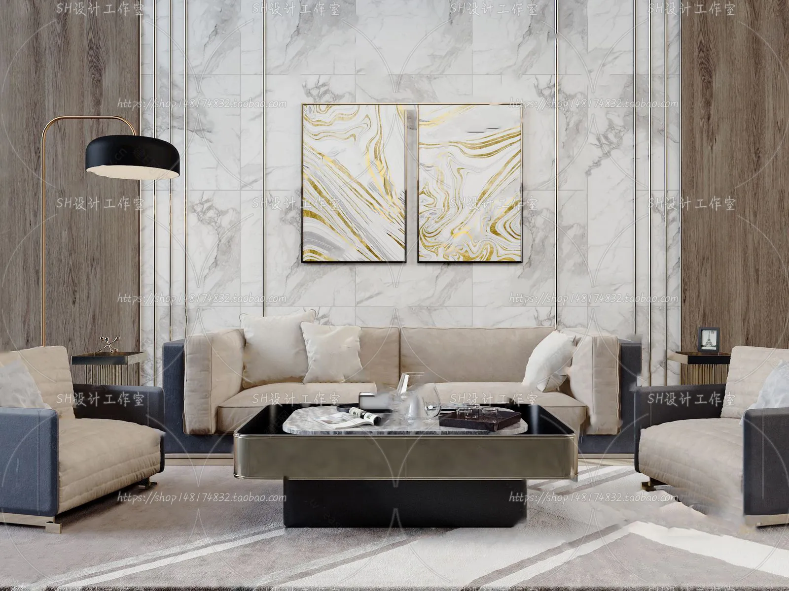Modern Sofa – 3D Models – 0334