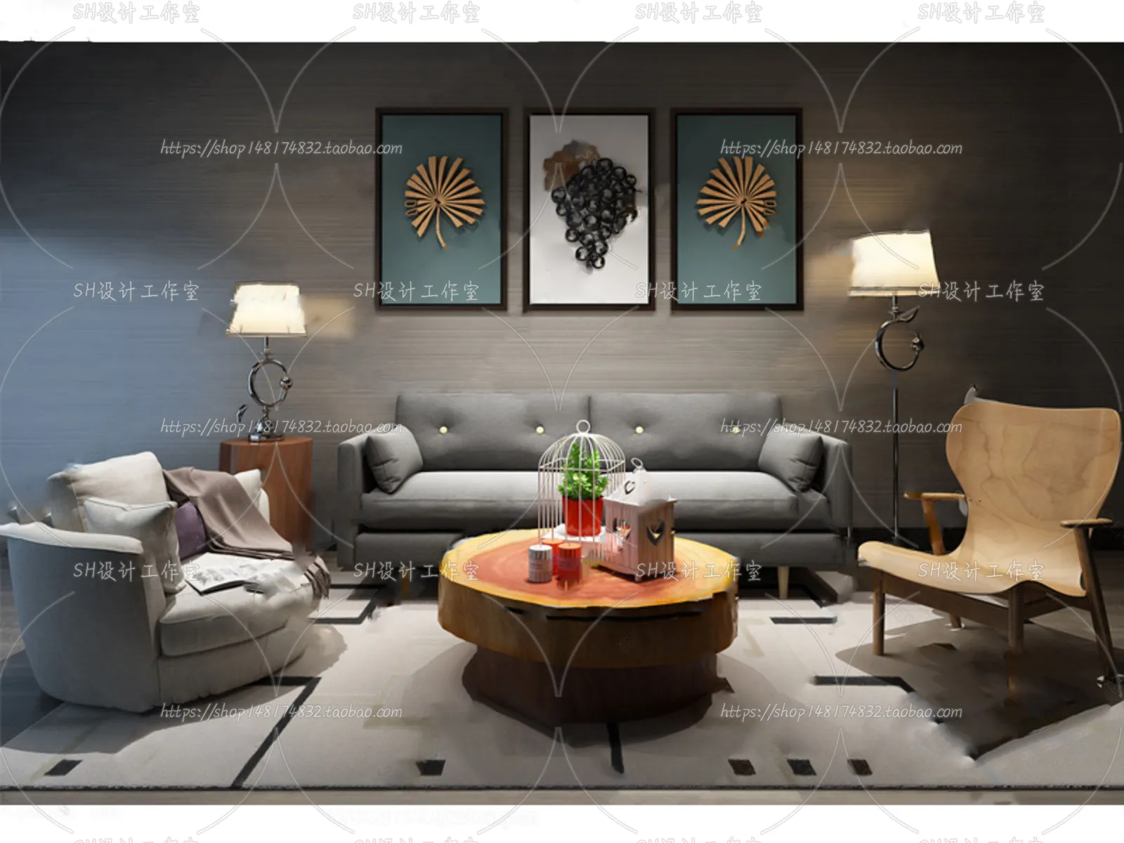 Modern Sofa – 3D Models – 0346