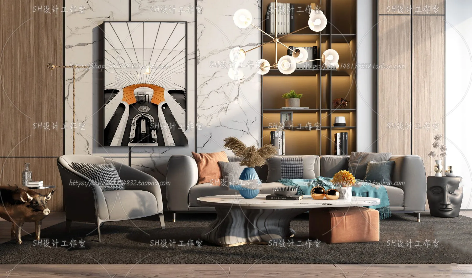 Modern Sofa – 3D Models – 0352