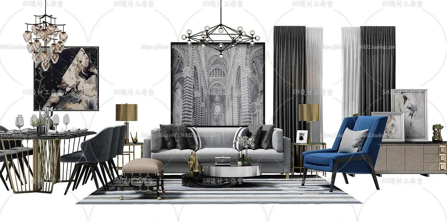 Modern Sofa – 3D Models – 0364