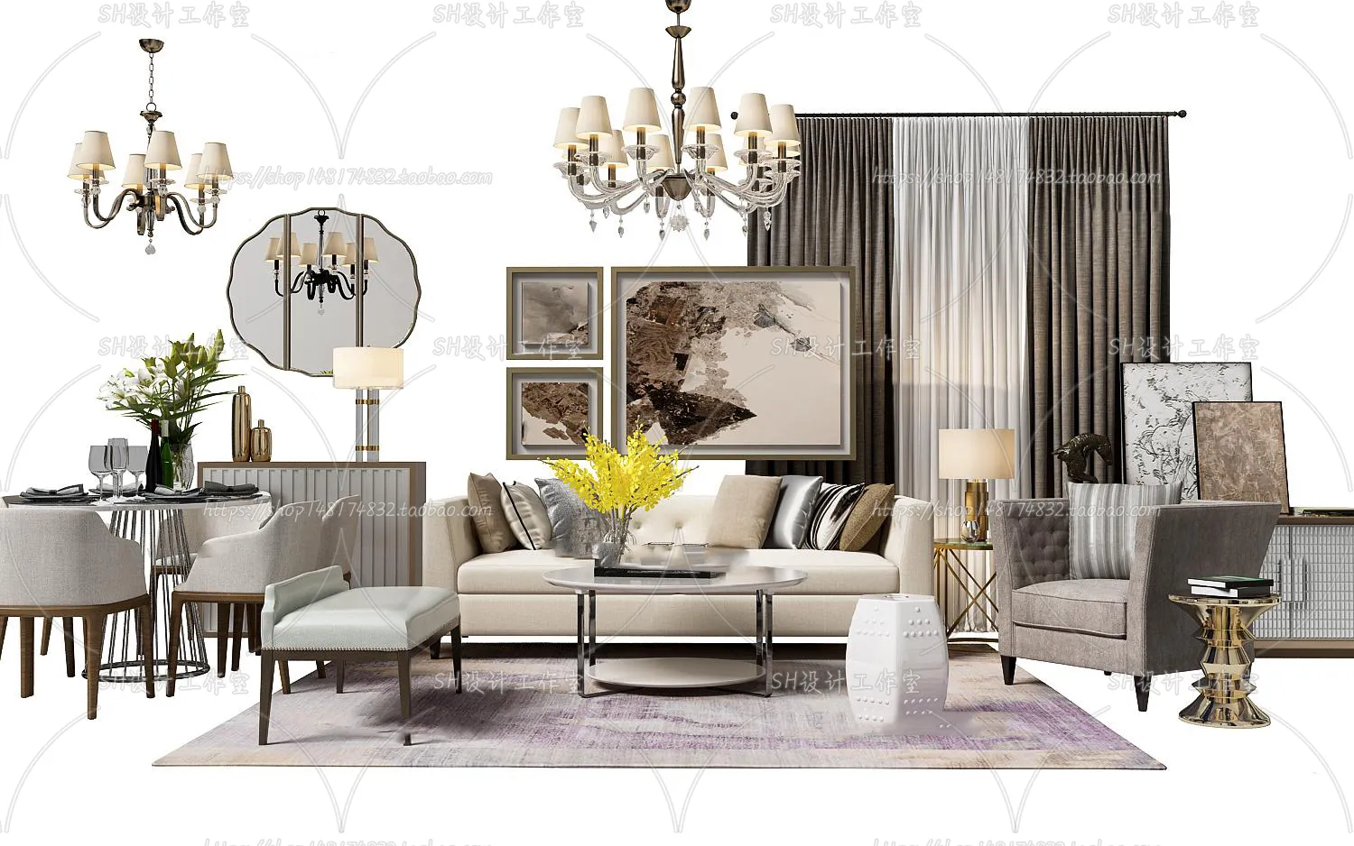Modern Sofa – 3D Models – 0365