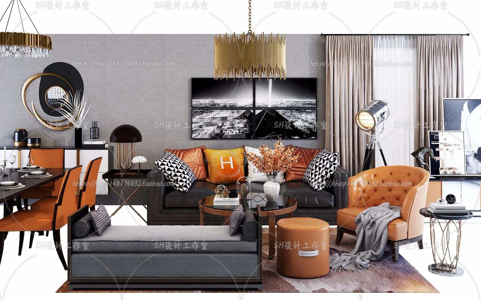 Modern Sofa – 3D Models – 0379