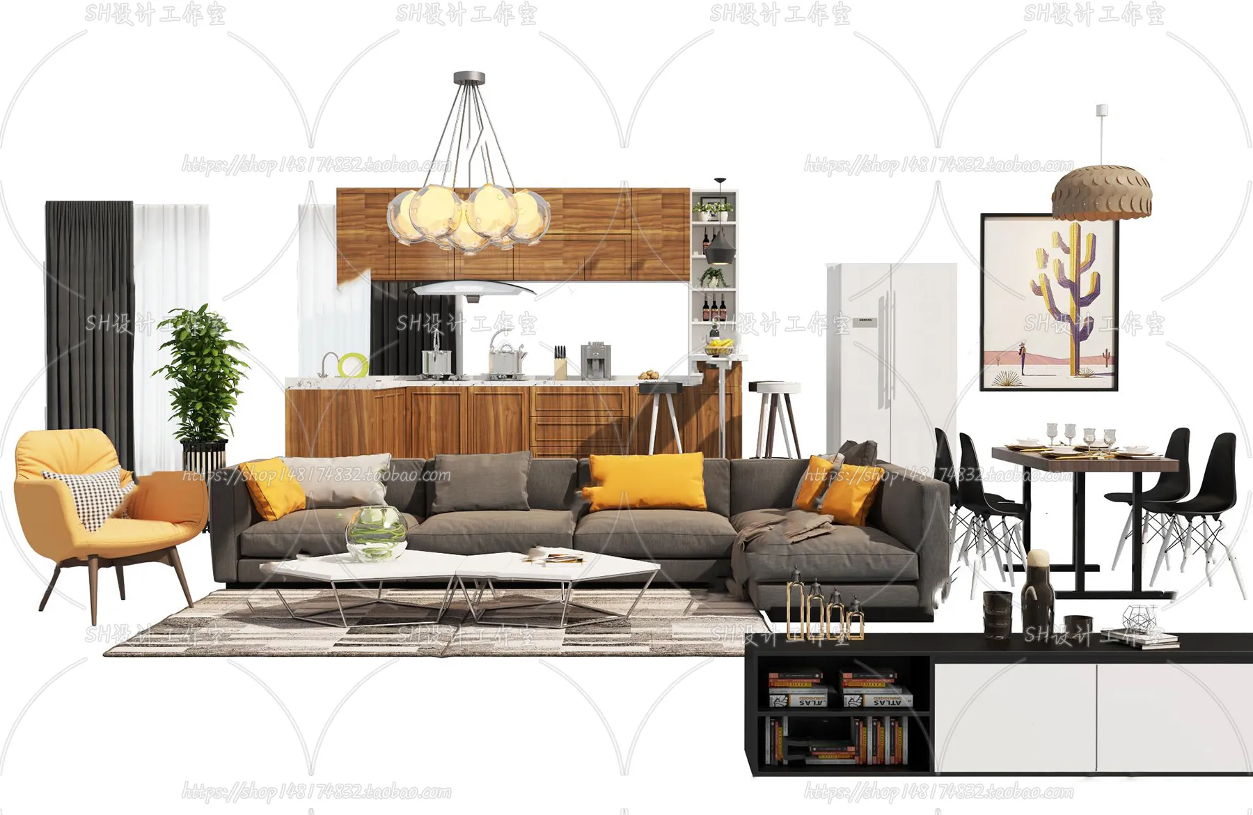 Modern Sofa – 3D Models – 0388