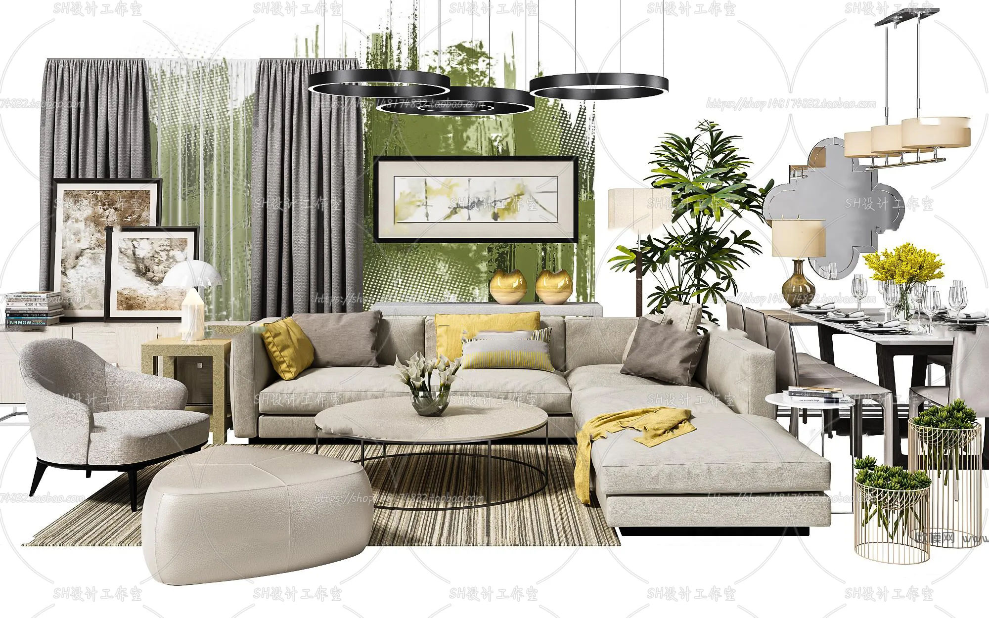 Modern Sofa – 3D Models – 0398