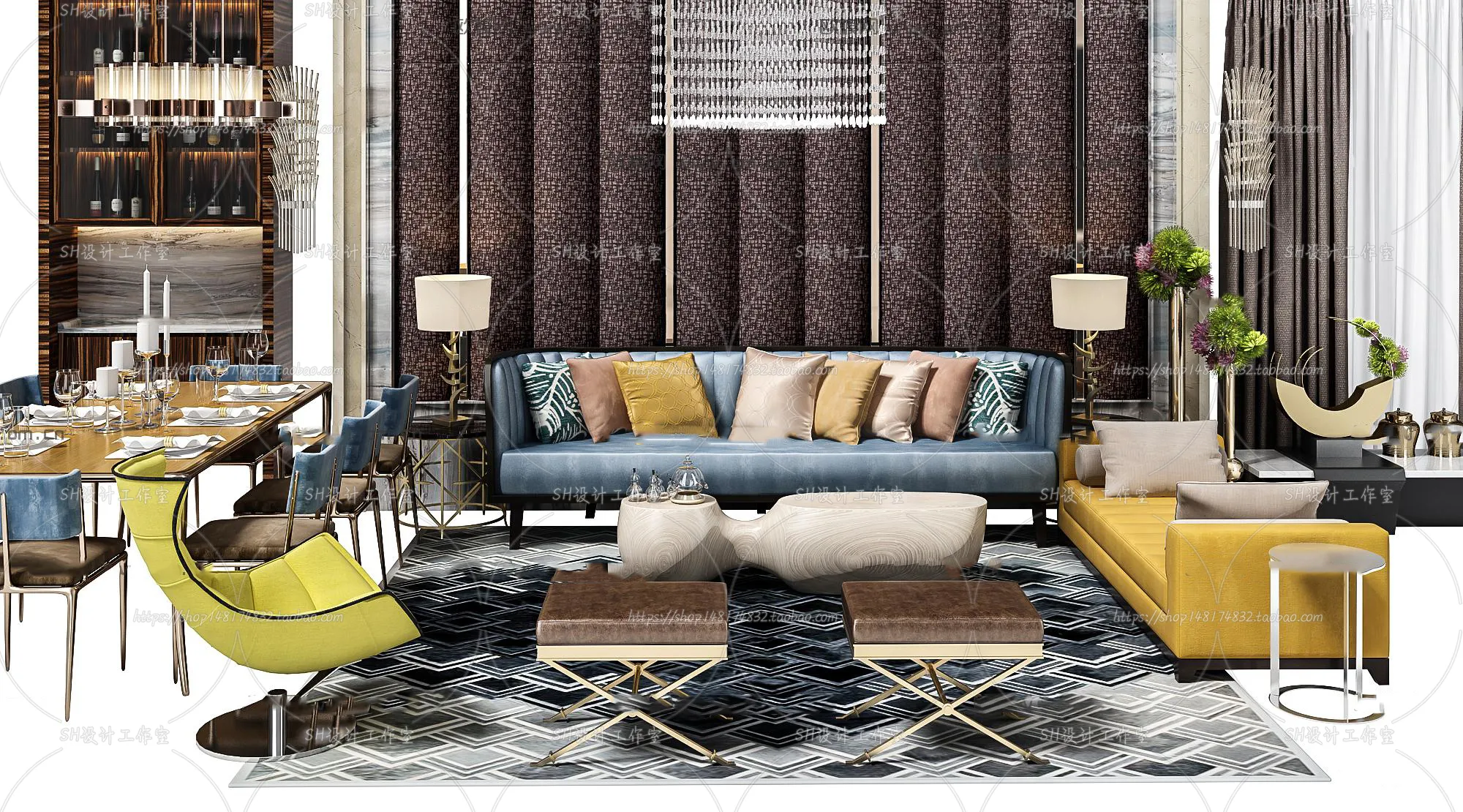 Modern Sofa – 3D Models – 0424