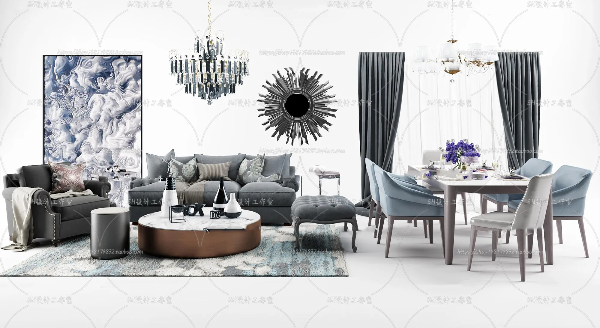 Modern Sofa – 3D Models – 0441