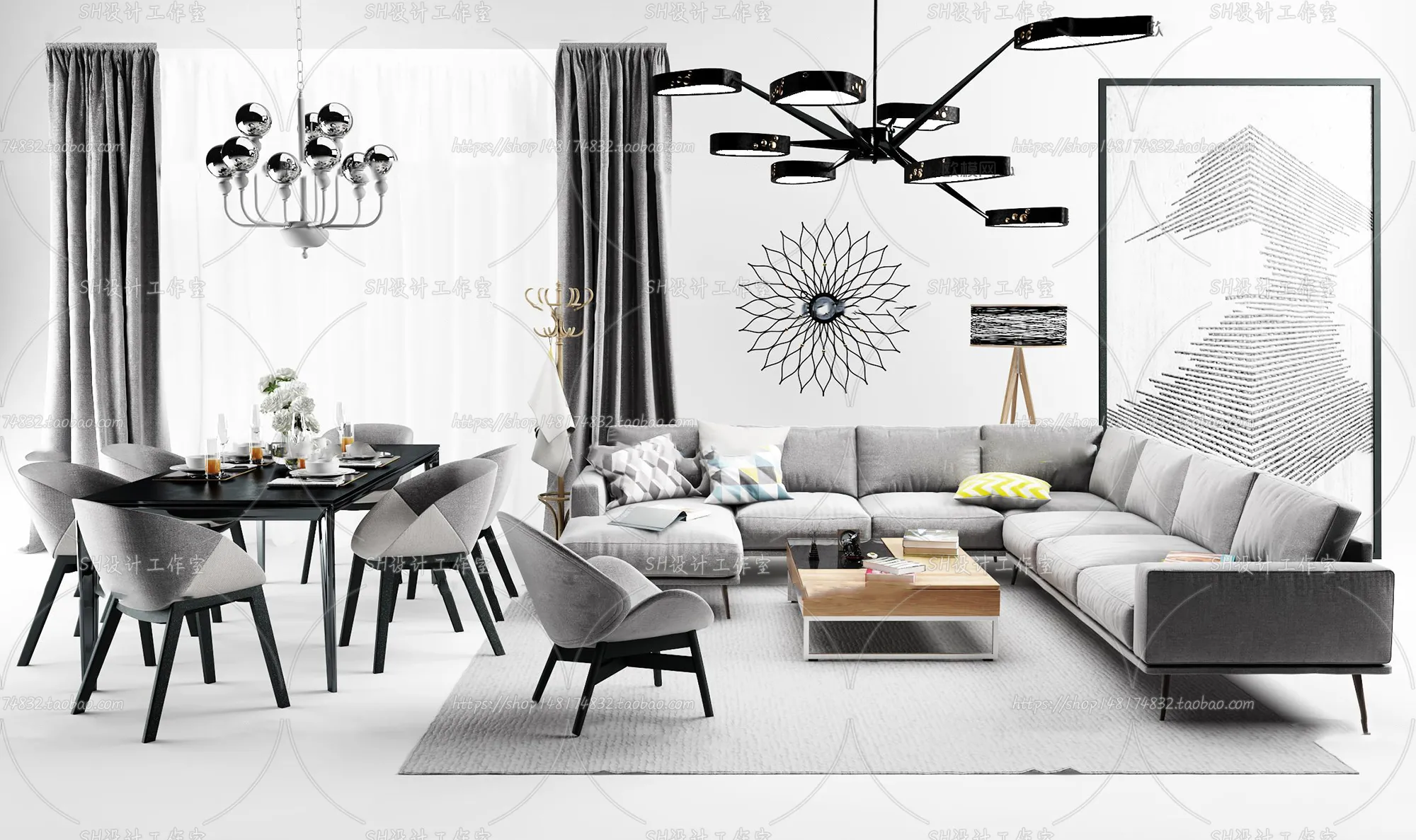 Modern Sofa – 3D Models – 0458