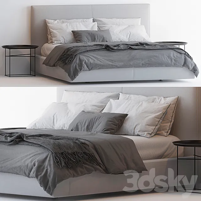 RICHARD BED BY B & B 3DS Max - thumbnail 3