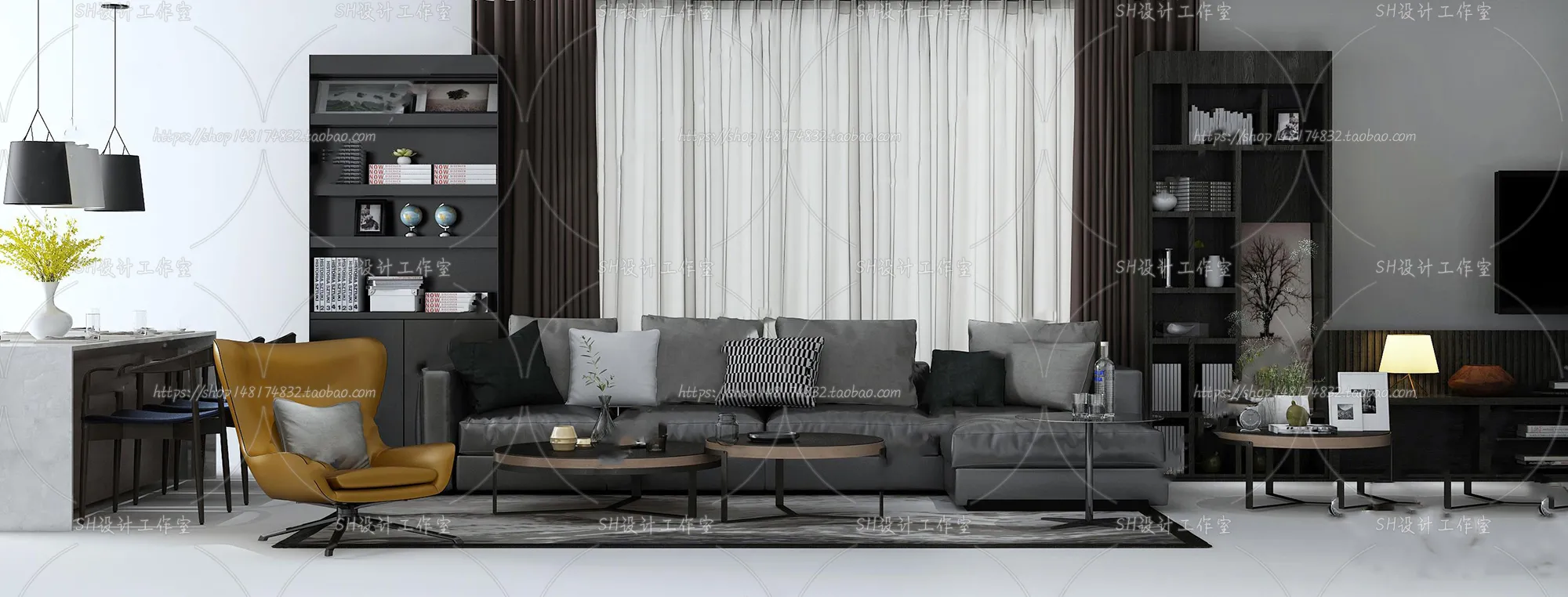Modern Sofa – 3D Models – 0489