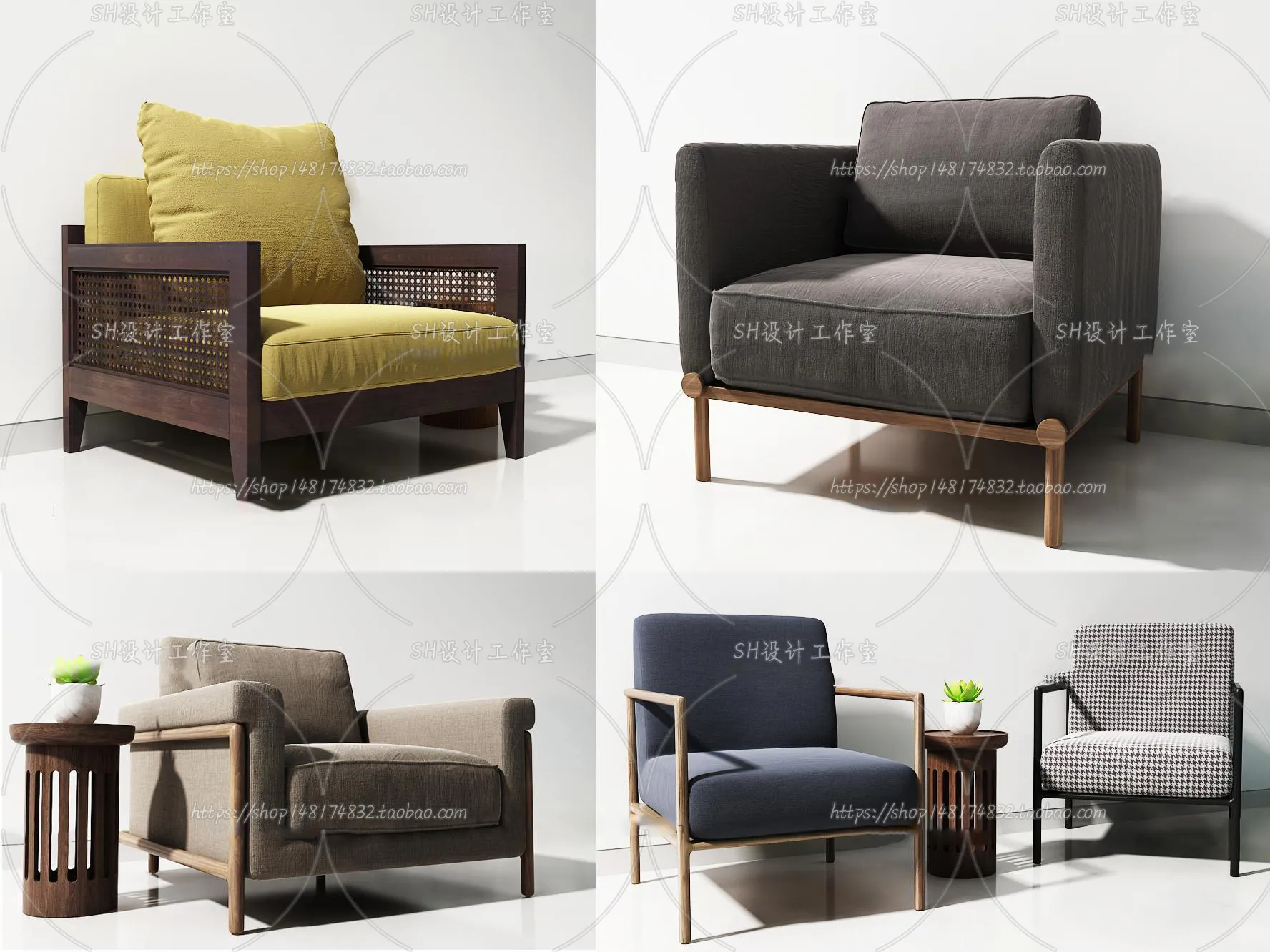 Single Sofa – 3D Models – 0572