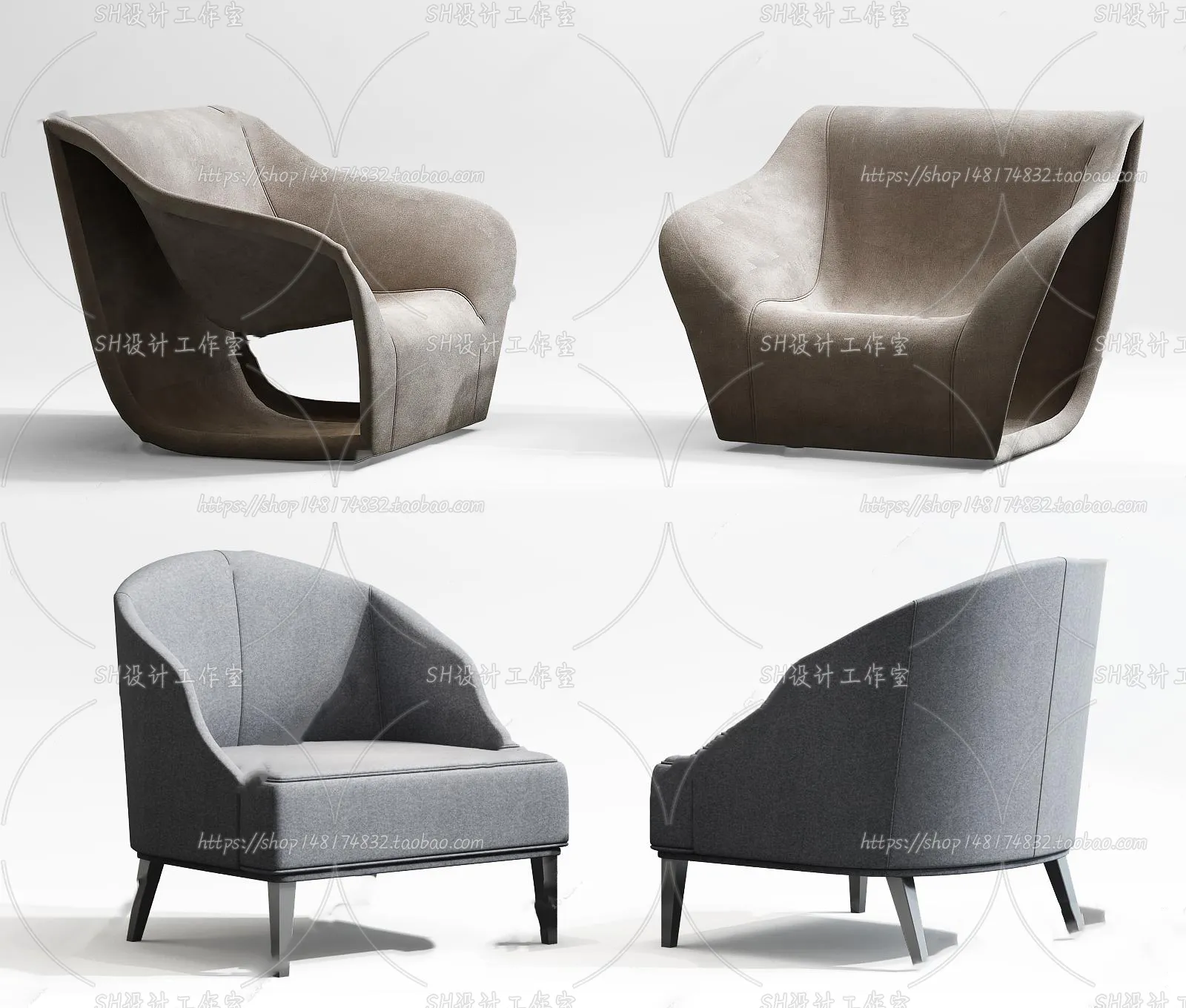 Single Sofa – 3D Models – 0576