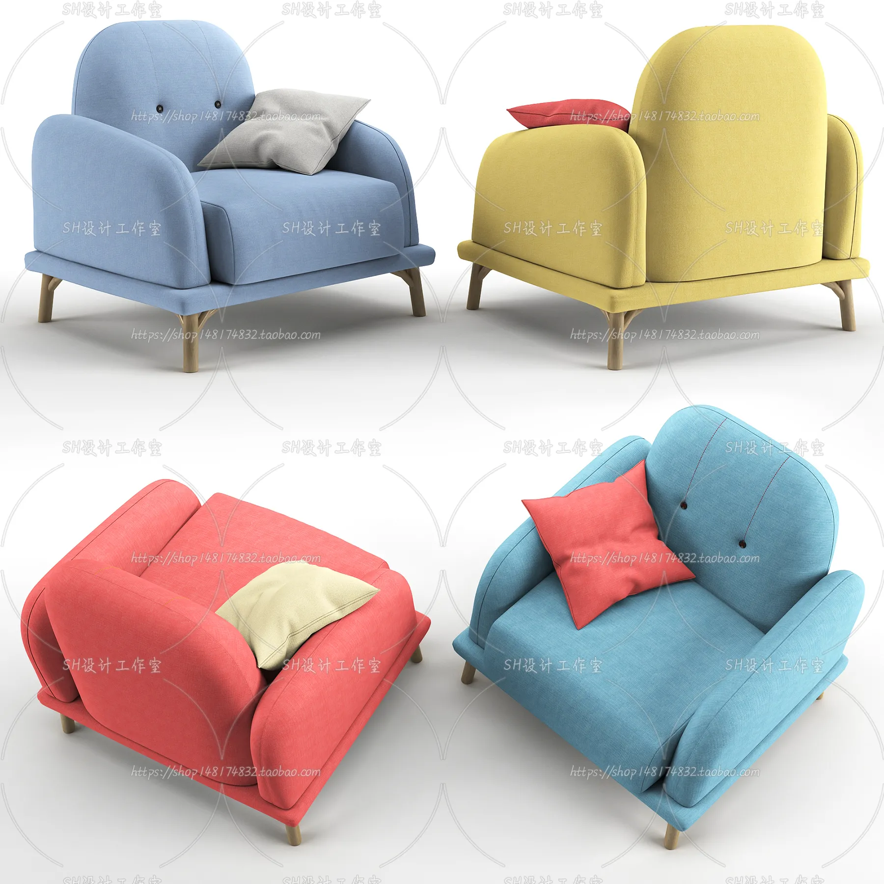 Single Sofa – 3D Models – 0593