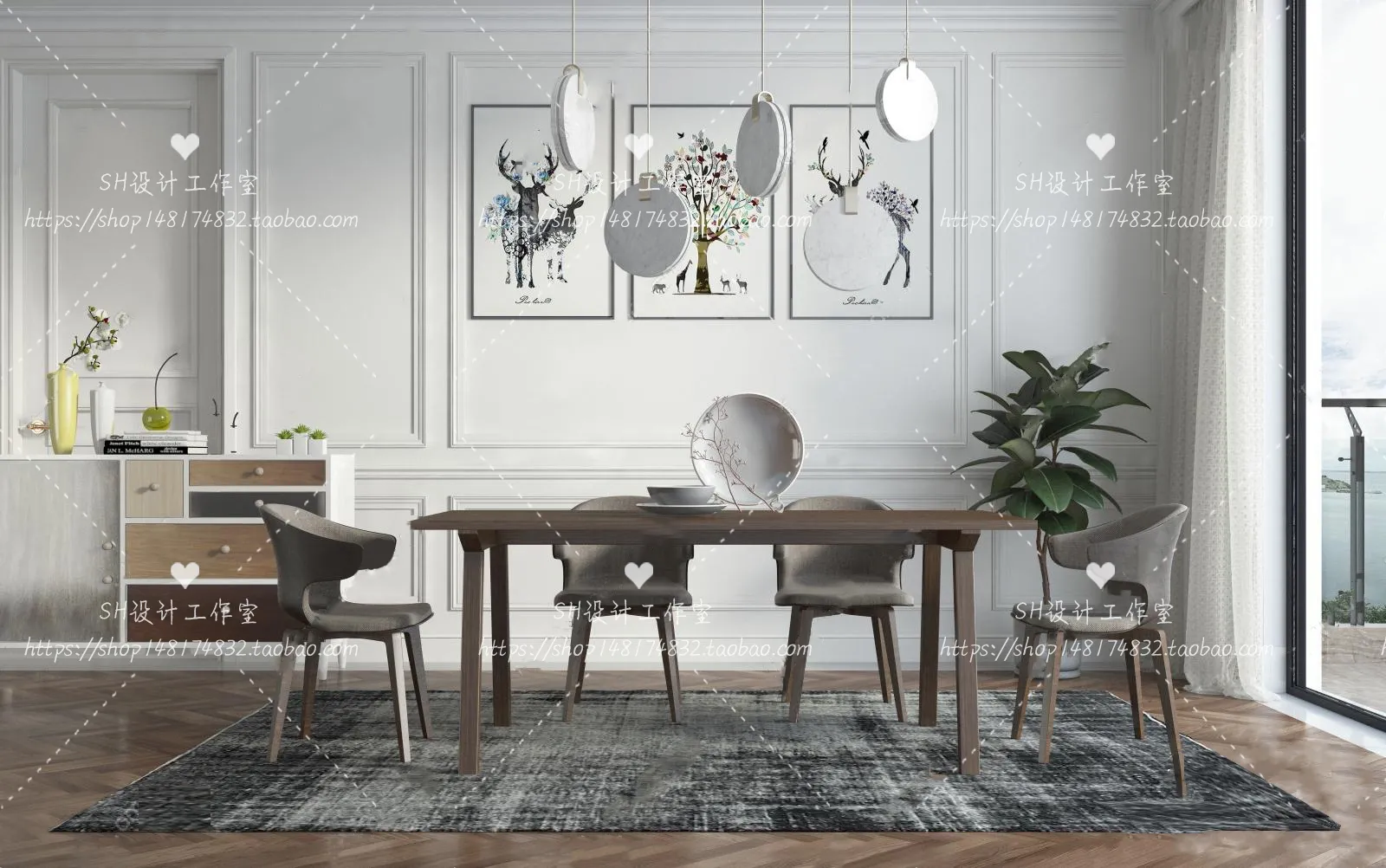 Table And Chairs – 3D Models – 0810