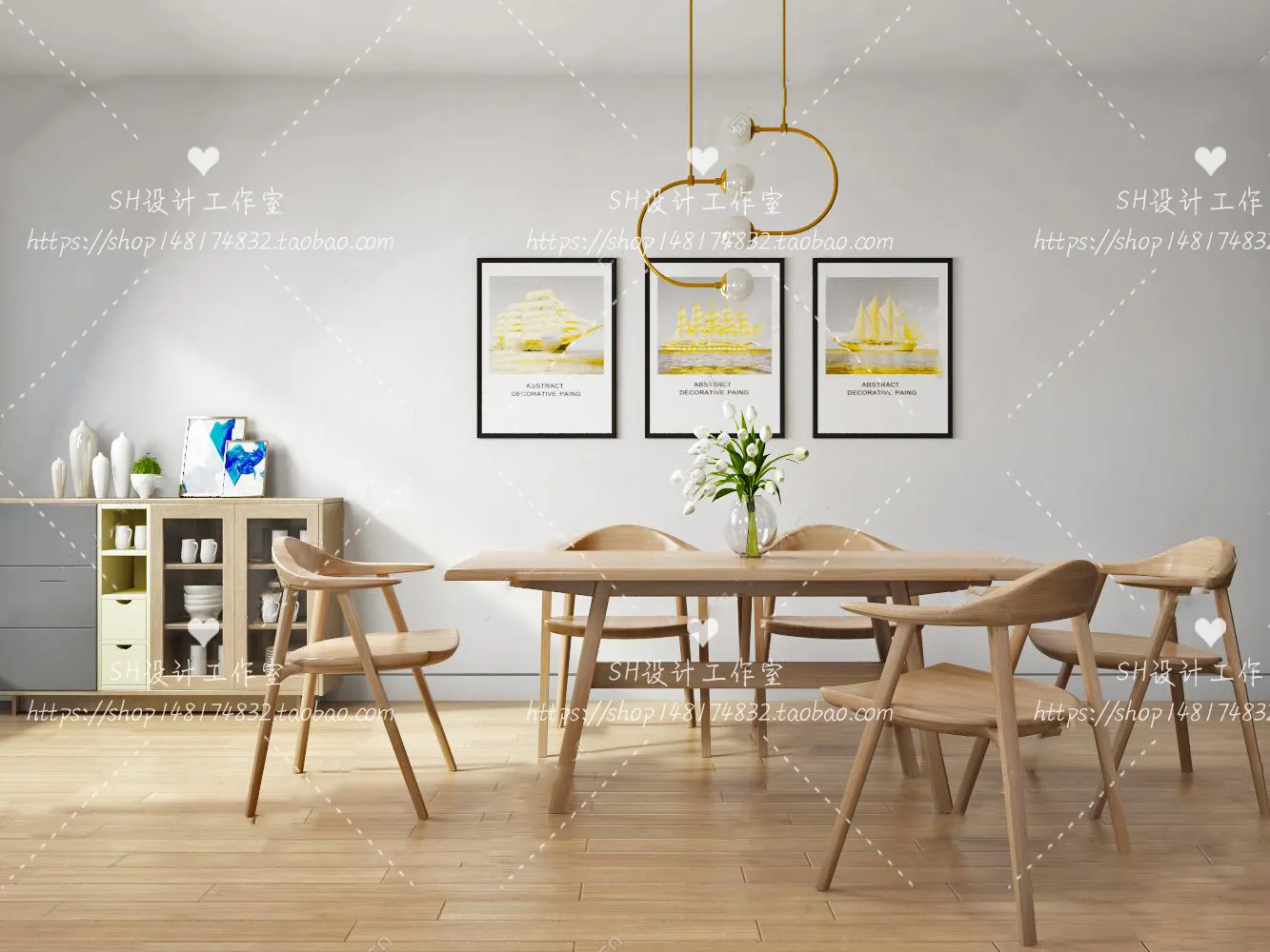 Table And Chairs – 3D Models – 0820