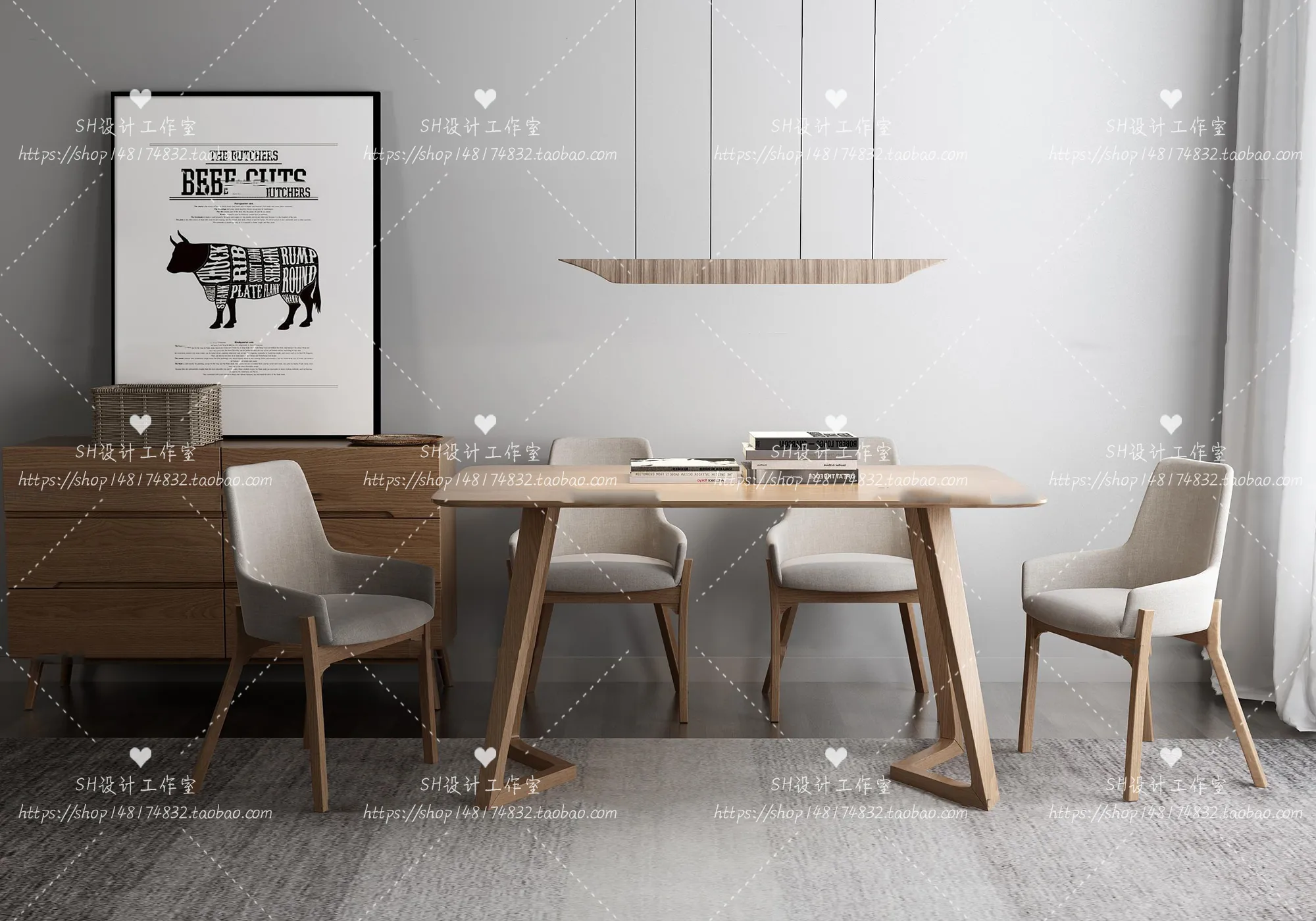 Table And Chairs – 3D Models – 0846