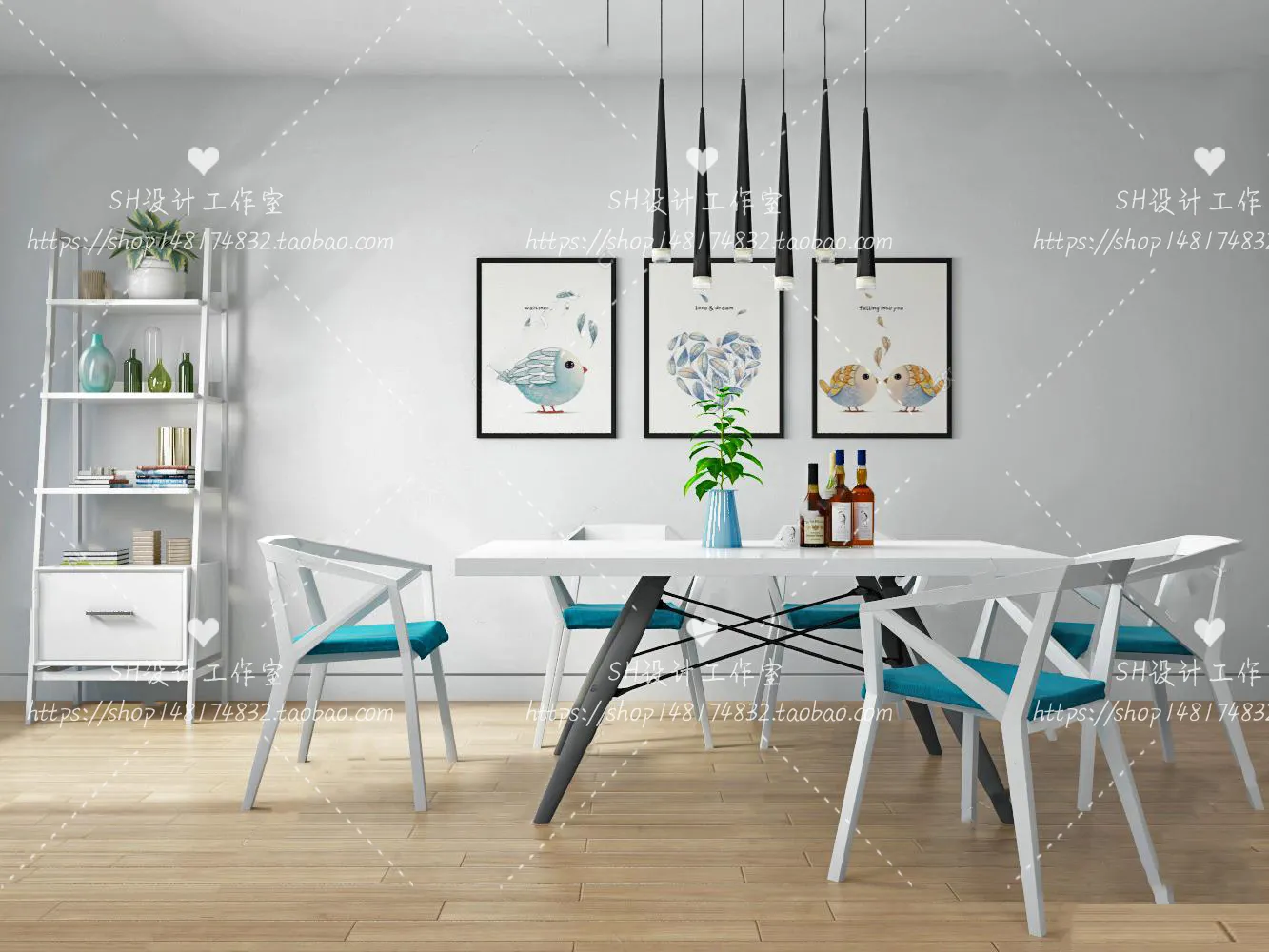 Table And Chairs – 3D Models – 0856