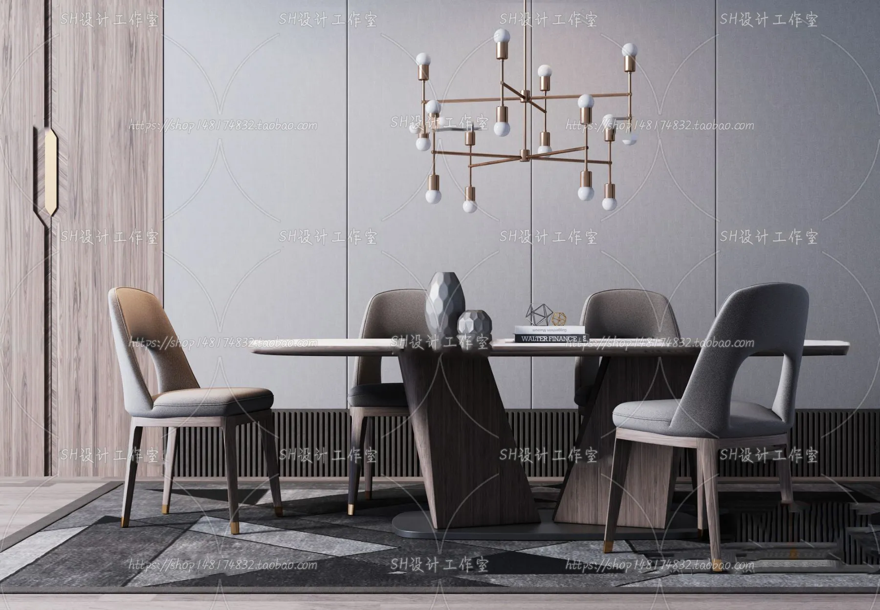Table And Chairs – 3D Models – 0906