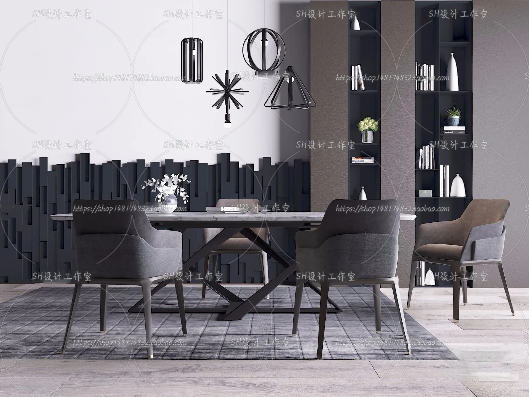 Table And Chairs – 3D Models – 0932