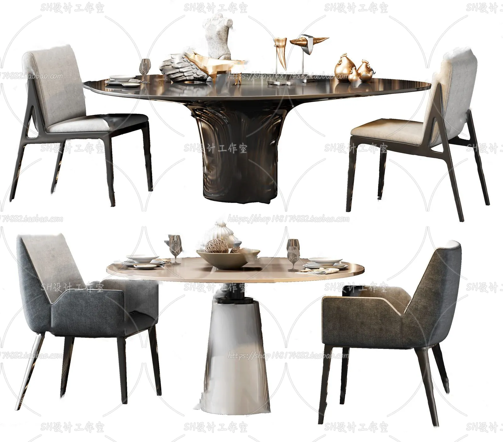 Table And Chairs – 3D Models – 0962