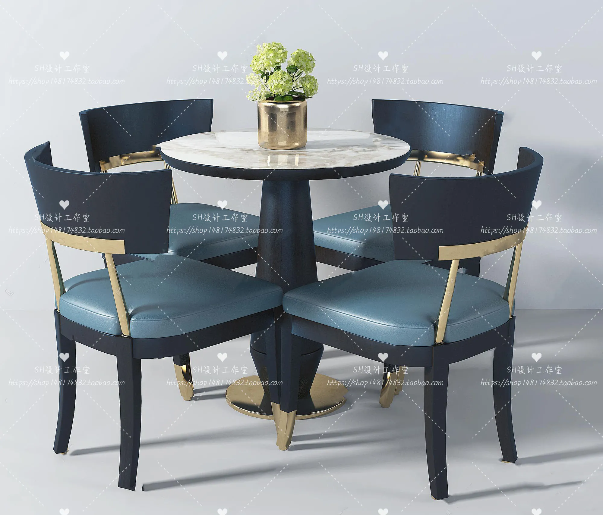 Table And Chairs – 3D Models – 0995