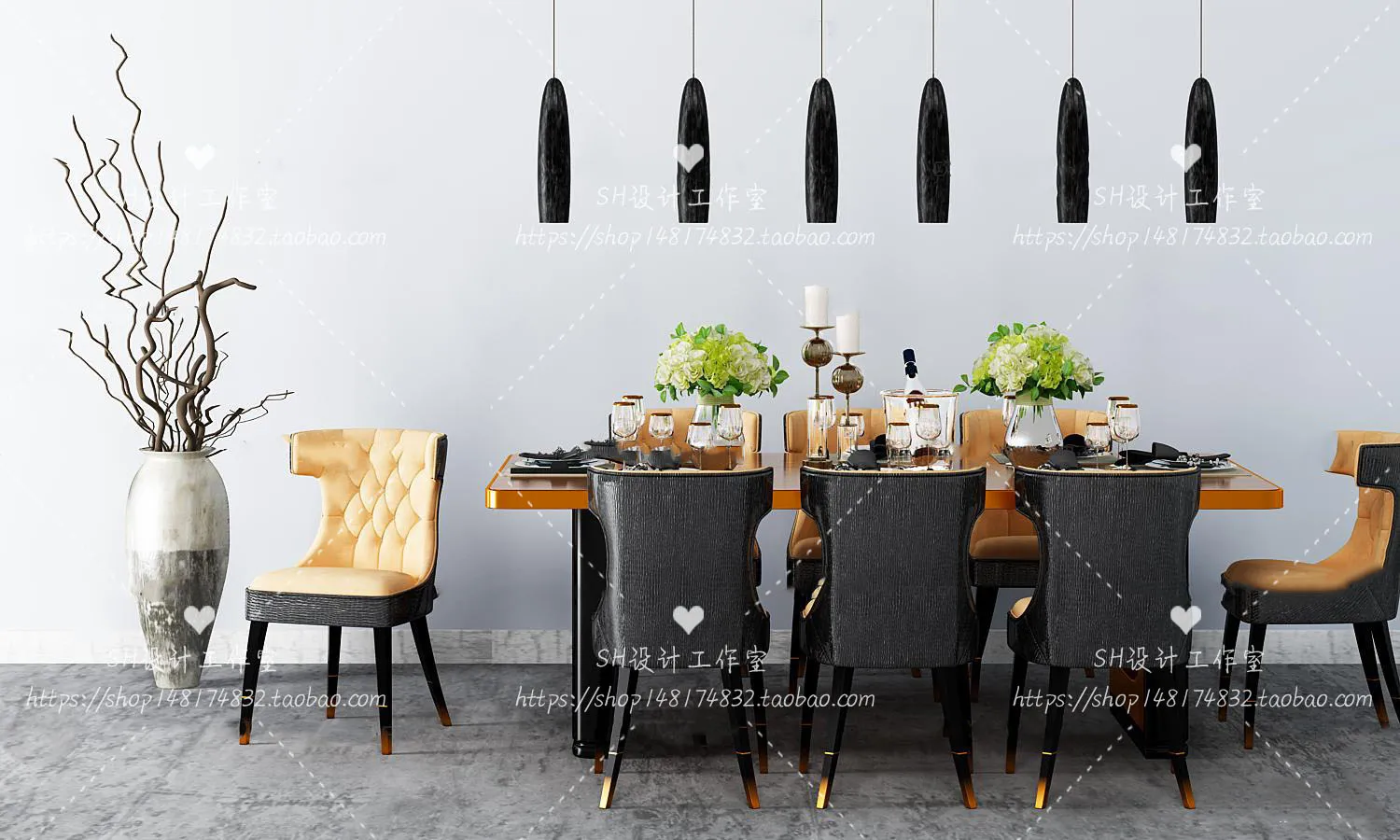 Table And Chairs – 3D Models – 1005