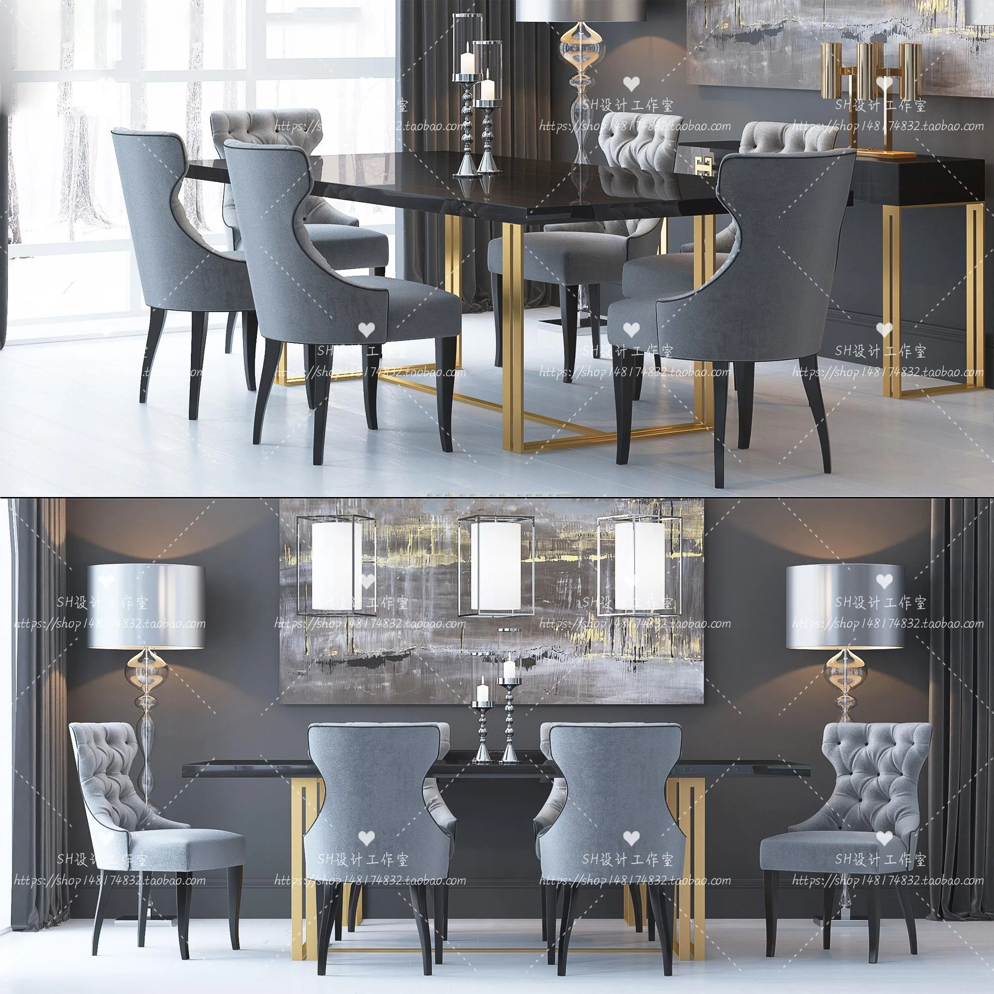 Table And Chairs – 3D Models – 1071