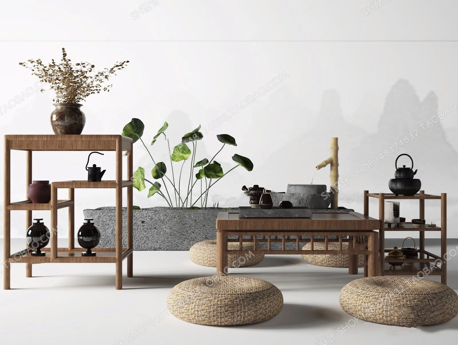 Tea Coffee Table – 3D Models – 1102
