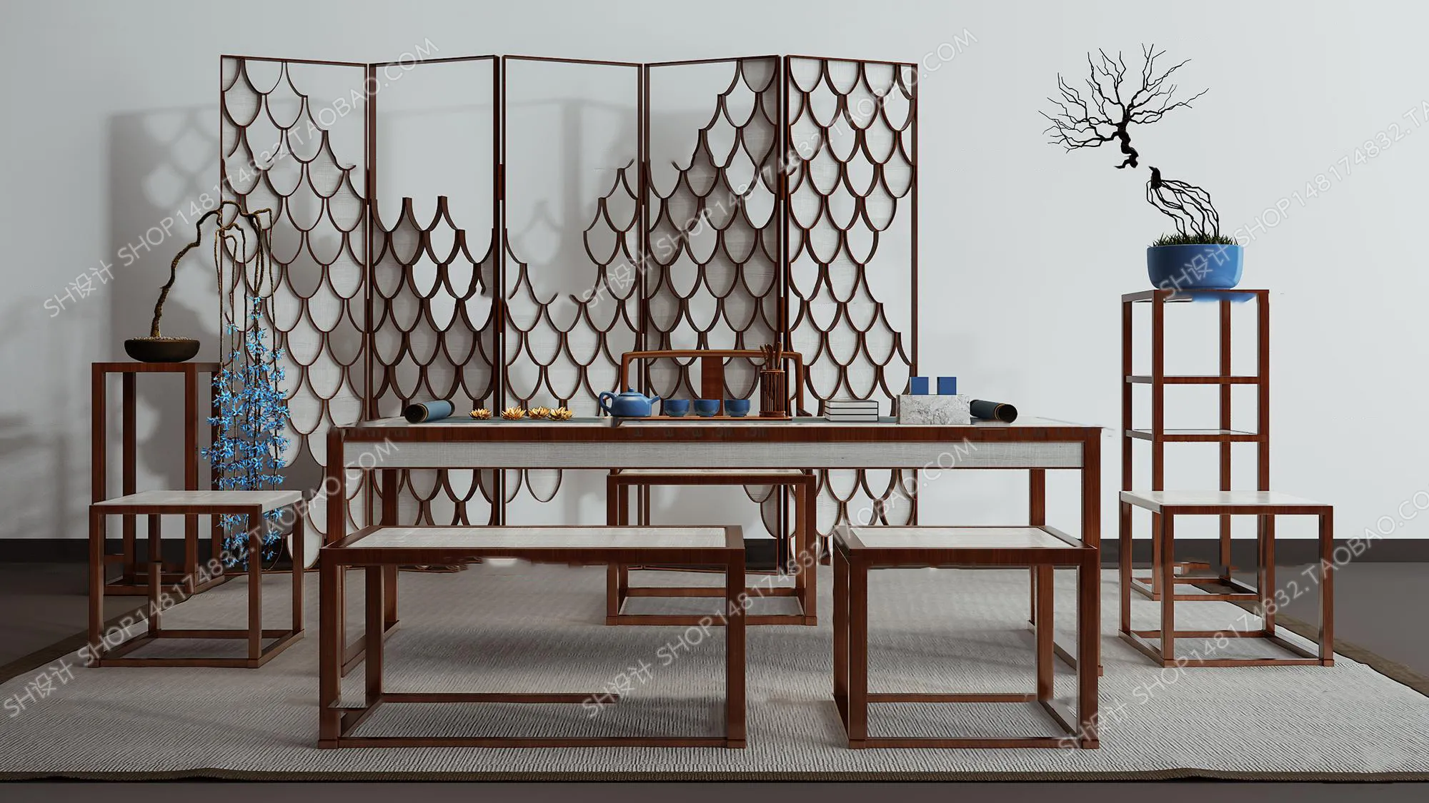 Tea Coffee Table – 3D Models – 1105